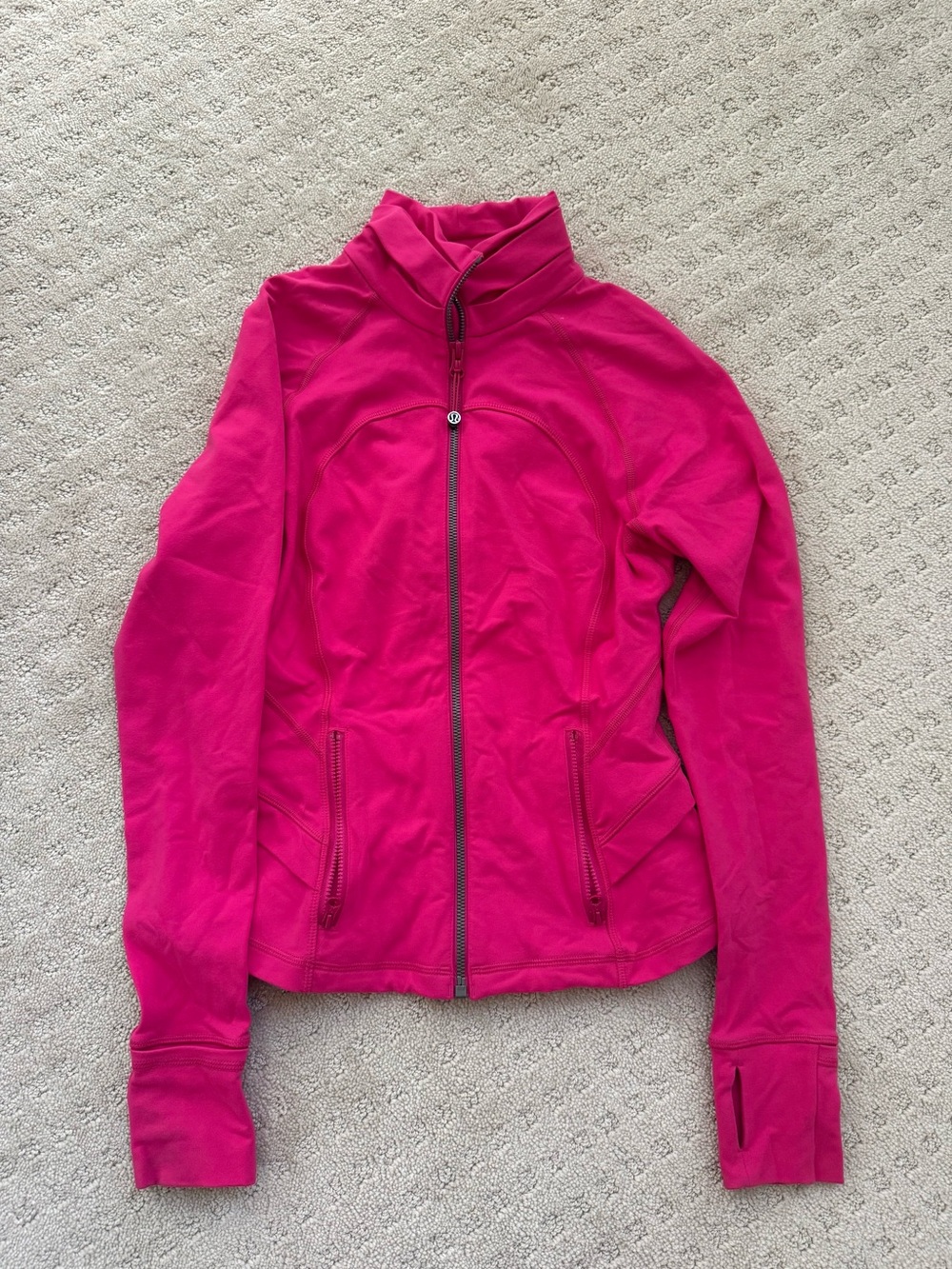 lululemon athletica Hot Pink Full-Zip Bomber Jacket